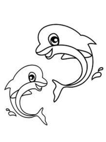 Disegno di delfino da stampare e colorare 62