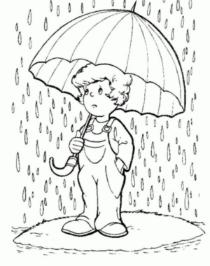 Disegno di pioggia da stampare e colorare 28