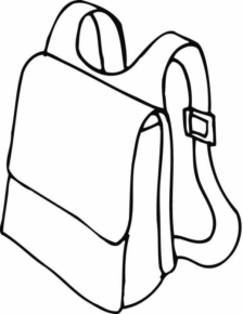 Disegno di zaino da stampare e colorare 6