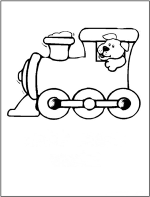 Disegno di treno da stampare e colorare 4
