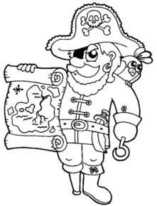 Disegno di pirata da stampare e colorare 3