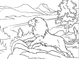 Disegno di leone da stampare e colorare 81