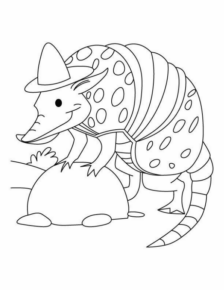 Disegno di armadillo da stampare e colorare 8