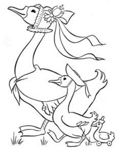 Disegno di papera da stampare e colorare 109