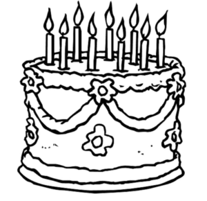 Disegno di compleanno da stampare e colorare 96