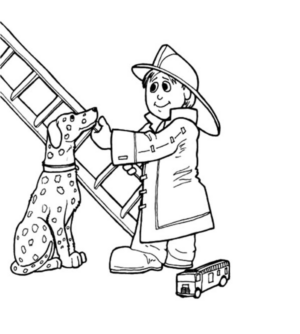 Disegno di pompiere da stampare e colorare 15