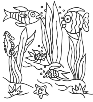 Disegno di pesce da stampare e colorare 129