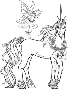 Disegno di unicorno da stampare e colorare 5