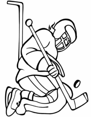 Disegno di hockey da stampare e colorare 4