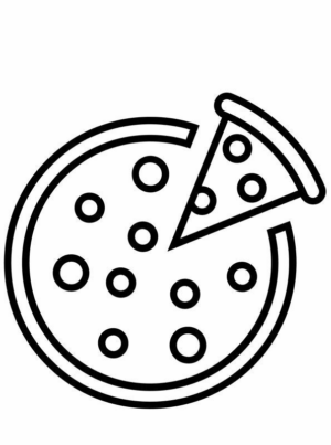 Disegno di pizza da stampare e colorare 30