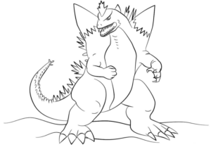 Disegno di Godzilla da stampare e colorare 30