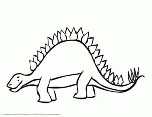 Disegno di Stegosauro da stampare e colorare 11