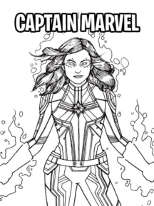 Disegno di Capitan Marvel da stampare e colorare 1