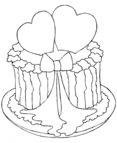 Disegno di torta da stampare e colorare 47