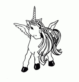 Disegno di unicorno da stampare e colorare 93