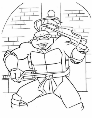 Disegno di Tartarughe Ninja da stampare e colorare 105