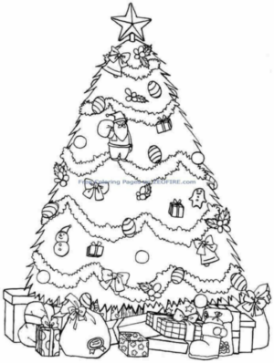 Disegno di albero di Natale da stampare e colorare 244 Disegno di albero di Natale da stampare e colorare 244