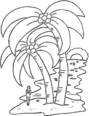 Disegno di albero da stampare e colorare 17