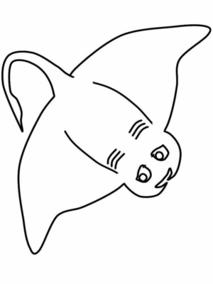 Disegno di manta da stampare e colorare 1