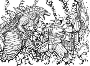 Disegno di Godzilla da stampare e colorare 9