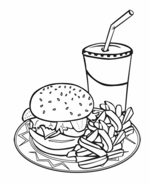 Disegno di fast food da stampare e colorare 41