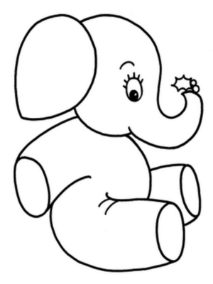 Disegno di elefante da stampare e colorare 133
