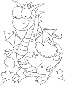 Disegno di dragone da stampare e colorare 99