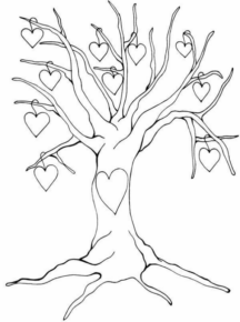 Disegno di albero da stampare e colorare 111