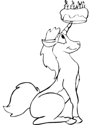 Disegno di unicorno da stampare e colorare 133