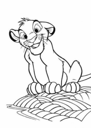 Disegno di Re Leone da stampare e colorare 256