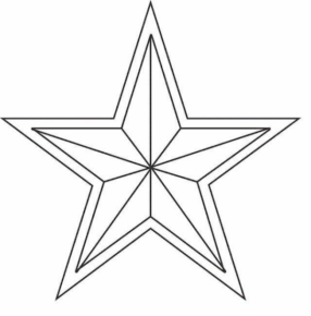 Disegno di stella da stampare e colorare 14