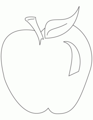 Disegno di mela da stampare e colorare 10