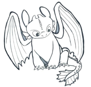 Disegno di Dragon Trainer da stampare e colorare 4