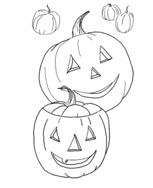 Disegno di zucca di Halloween da stampare e colorare 31
