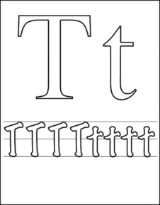 Disegno di lettera dell’alfabeto da stampare e colorare 226