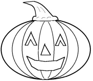 Disegno di zucca di Halloween da stampare e colorare 109