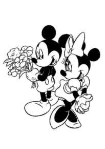 Disegno di Minni e Topolino da stampare e colorare 22