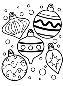 Disegno di palla di Natale da stampare e colorare 4