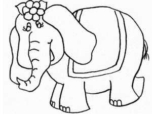 Disegno di elefante da stampare e colorare 106