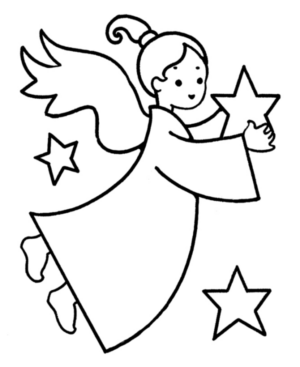 Disegno di angelo da stampare e colorare 23