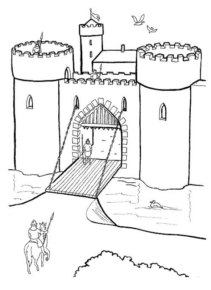 Disegno di castello da stampare e colorare 62
