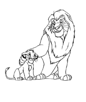 Disegno di Re Leone da stampare e colorare 200