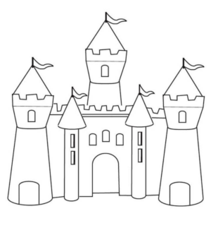 Disegno di castello da stampare e colorare 121