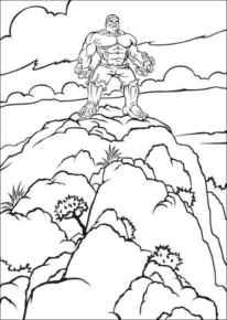 Disegno di Hulk da stampare e colorare 6