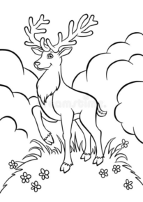 Disegno di renna di Natale da stampare e colorare 32 Disegno di renna di Natale da stampare e colorare 32