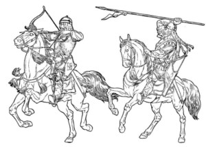 Disegno di cavaliere da stampare e colorare 5 Disegno di cavaliere da stampare e colorare 5