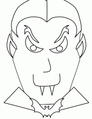 Disegno di Dracula da stampare e colorare 16
