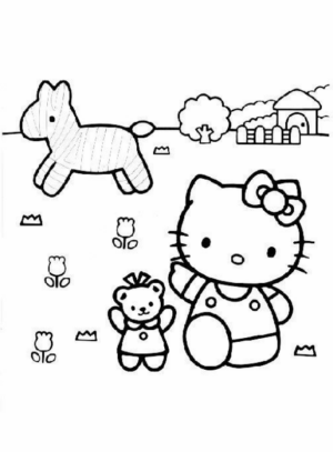 Disegno di Hello Kitty da stampare e colorare 221
