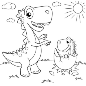Disegno di Tirannosauro da stampare e colorare 81