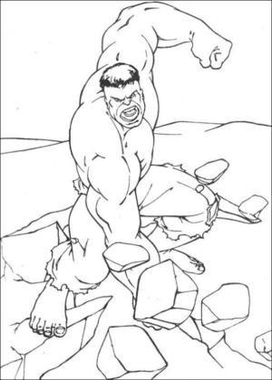 Disegno di Hulk da stampare e colorare 14